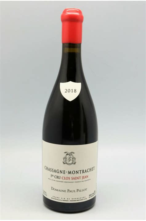 Paul Pillot Chassagne Montrachet 1er Cru Clos Saint Jean 2018 Rouge