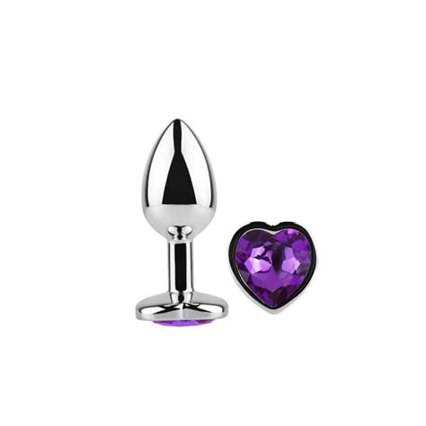 Plug Anal Con Joya De Corazón Purpura Talla S Belover