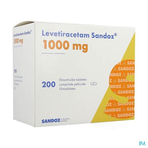 LEVETIRACETAM SANDOZ FILMOMH TABL 200 X1000 MG Apotheek Thiels