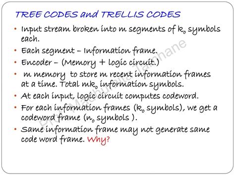 Convolution Codes Codingdecoding Tree Codes And Trellis Codes For