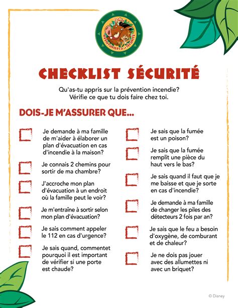 Checklist S Curit Dwas Fr