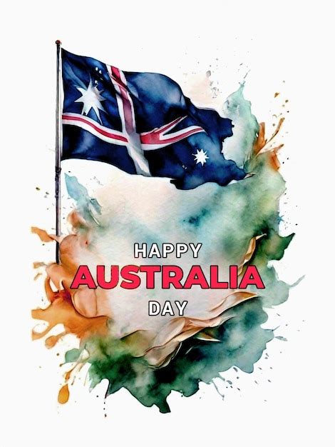 Premium PSD | Psd australia day poster template