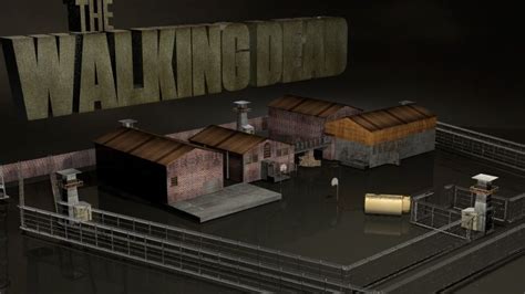 Walking Dead Prison Set 3D model | CGTrader