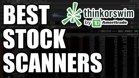 The Best Thinkorswim Scanners For Beginners And Pros In 2022 Youtube