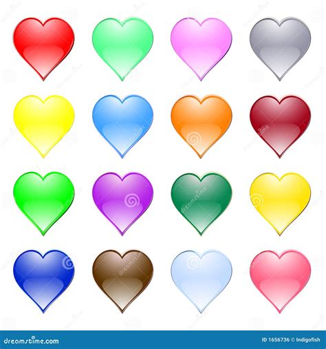 Multi Coloured Hearts Royalty Free Stock Image Image 1656736