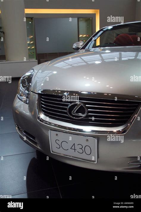 Silver Lexus Sc 430 Convertible Car At Toyotas Odaiba Technology