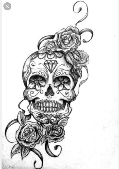 Candy Skull Tattoo By Chelbie Andersen On Tattoos Tattoos Skull Tattoos