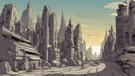 Premium Photo | Background futurism martian city desert planet arrakis concept art sketchbook