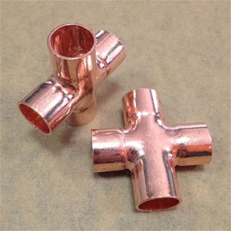 No Logo 1pc 15mm 16mm 22mm 999 Copper Pipe Welding Cross Fittings