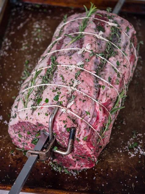 Rotisserie Ribeye Roast With Herb Crust Rib Roast Recipe Prime Rib