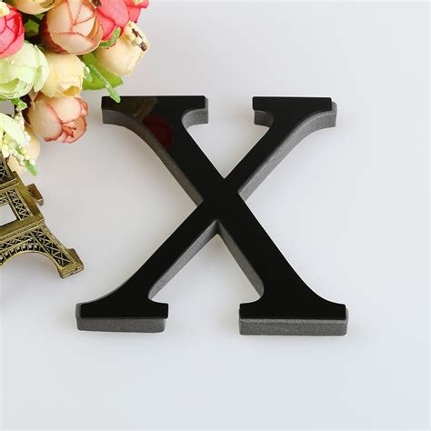 Olkpmnmk Letter Stickers Wall Decor 26 Letters DIY 3D Mirror Acrylic