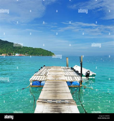 Beautiful Beach Jetty Stock Photo Alamy