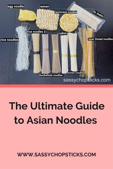 The Ultimate Guide To Asian Noodle Asian Noodles Noodles Asian