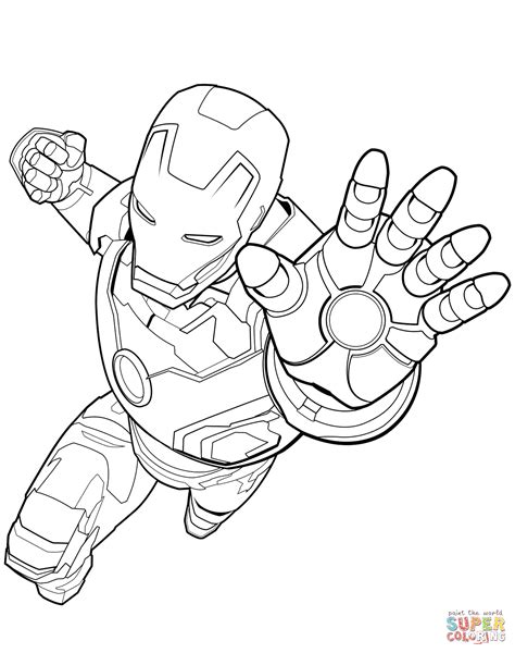 Avengers Iron Man Coloring Page Free Printable Coloring Pages