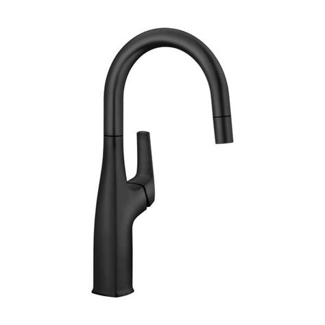 Blanco Rivana Single-Handle Pull-Down Bar Faucet in Matte Black 443021 ...