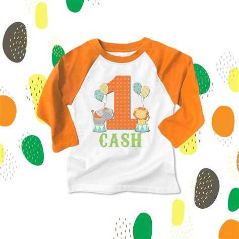 Kids Birthday Shirt Primary Colors First Birthday Boy Or Girl Raglan T