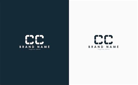 Cr Ation De Logo Vectoriel Lettres Cc Vecteur Premium