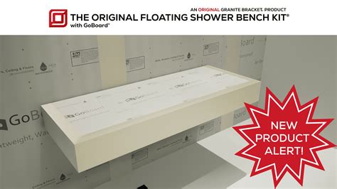 Floating Shower Bench Kit With GoBoard Original Shower Bench Bracket