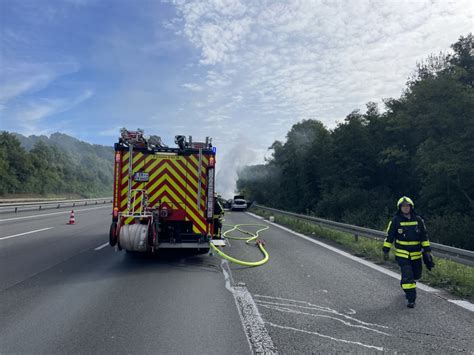 PKW Brand Auf Der Autobahn Einsatzbericht Schwelm