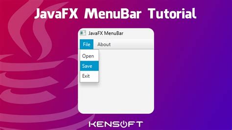 Javafx Menubar Tutorial For Beginners Youtube