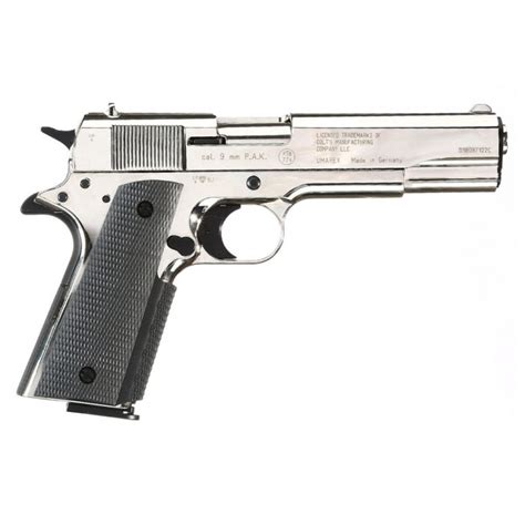 Pištoľ Exp Colt Government 1911 A1 Chrome Kal 9mm Pak Tius E Shop