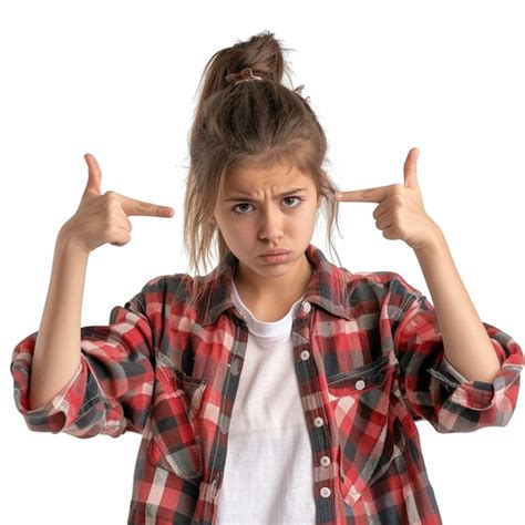 Una Chica Con El Pulgar Hacia Arriba Dando Un Signo De Pulgares Hacia