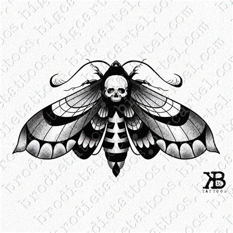 First Tattoo A Death Head Moth By Bradley Pearce Of The Bohemian Tattoo