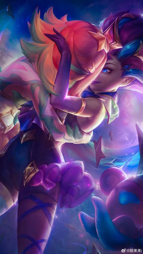 Neeko Zoe Star Guardian Zoe And Star Guardian Neeko League Of Legends Drawn By Kuguoguoi