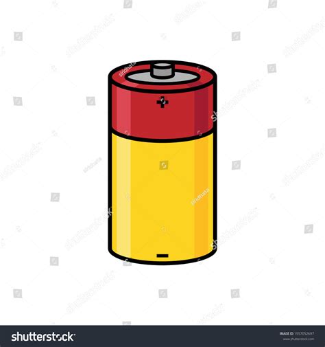 Cartoon Isolated Battery Vector Illustration Stock Vector Royalty Free