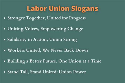 Labor Union Catch Phrases