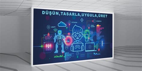 Robotik kodlama posteri Okul donanımları Okul posterleri