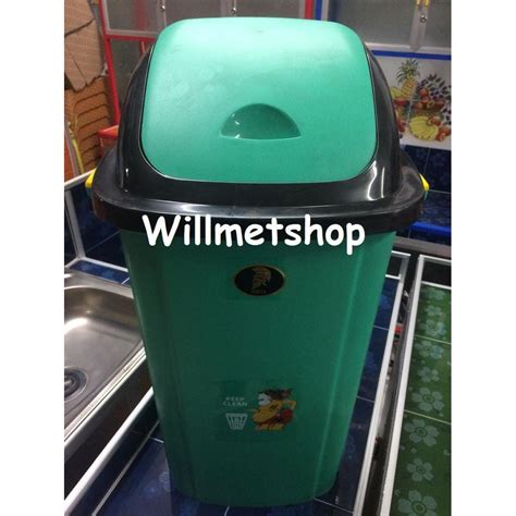 Jual Tong Sampah Tempat Sampah Dustbin Besar Liter Hijau Shopee