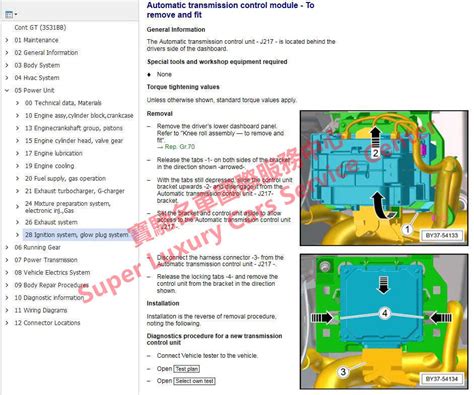 Bentley Continental Gt Workshop Service Repair Manual Wiring