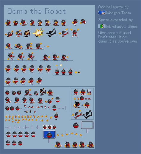 Sonic Modgen Bomb Expanded sprites by MarshadowSlime on DeviantArt