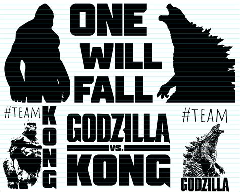 Team Kong Svg Godzilla Vs Kong Svg Godzilla Svg King Kong Svg Etsy