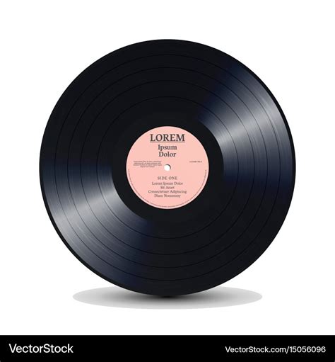 Vinyl disc mock up realistic blank Royalty Free Vector Image