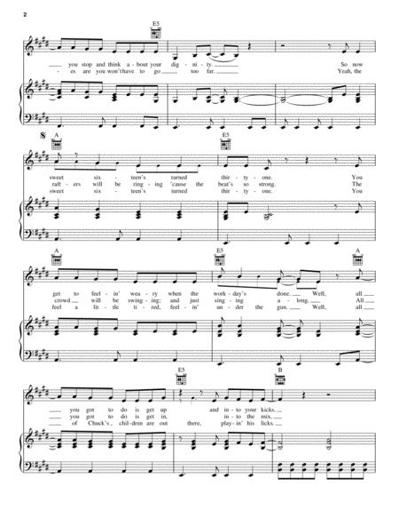 Rock And Roll Never Forgets By Bob Seger Piano Vocal Guitar Digital Sheet Music Sheet