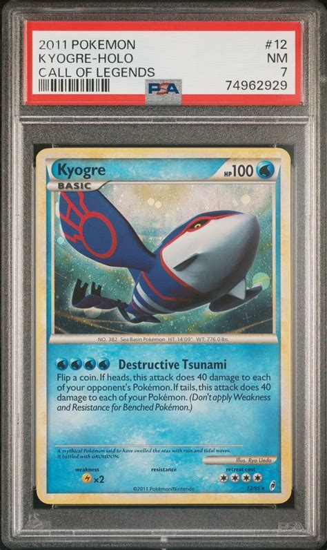 Psa Kyogre Holo Call Of Legends Ebay