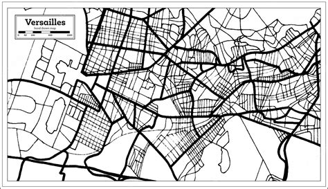 Premium Vector Versailles France City Map In Black And White Color In