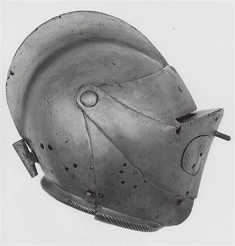 Close Helmet for Jousting, c. 1590 Steel H. 22.2 cm (8 3/4 in.) Types Of Armor, Good Knight, Art ...