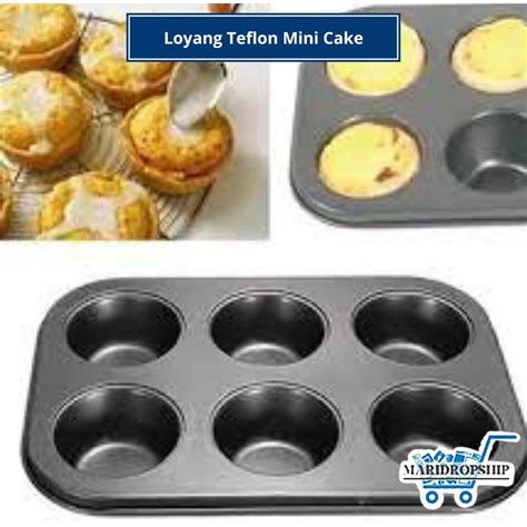 Jual Cupcake Muffin Tray Loyang Anti Lengket Bakeware 6 Cup Muffin