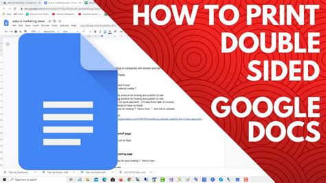 How To Print Double Sided On Google Docs Youtube