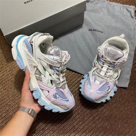 Balenciaga Ayakkabi Track Sneakers Beyaz Pembe Yeni Sezon