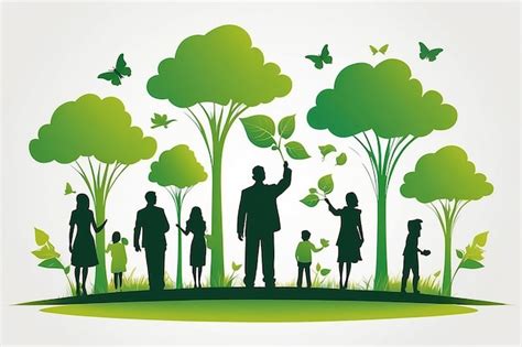 Premium Photo Illustration Of Environment Friendly People Design