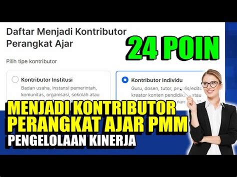 CARA MENJADI KONTRIBUTOR PERANGKAT AJAR PMM 24 POIN PERENCANAAN KINERJA