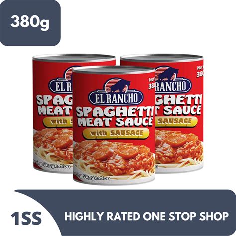 El Rancho Spaghetti Meat Sauce With Sausage 380g X 3 Lazada Ph