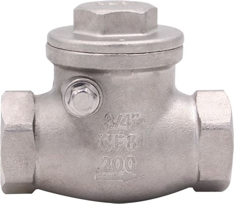 Buy DERPIPE 34 Inch Swing Check Valve WOG 200 PSI Stainless Steel