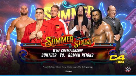 Wwe K Gunther Vs Roman Reigns Youtube