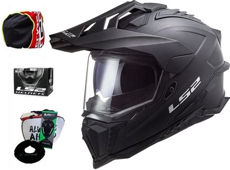 Kask Motocyklowy Ls2 MX701 EXPLORER CZARNY MAT KASK CROS ENDURO