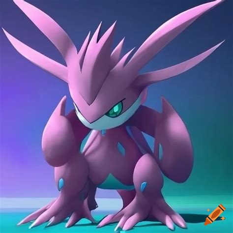 Detailed Metallic Sharp Spiky Pokemon Character Design On Craiyon